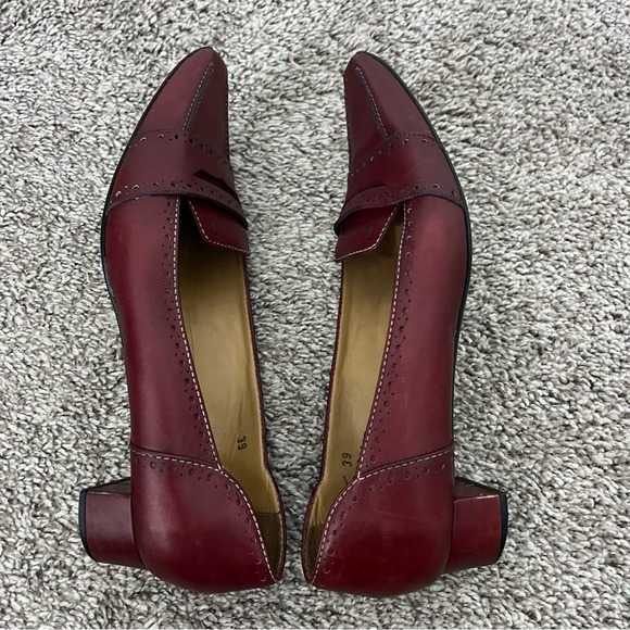 Tod’s Burgundy Leather Slip On Pumps Women's Shoes Size US 8.5- 9 EU 39 - Picture 12 of 12